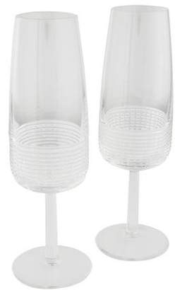 Hermes Pair of Intervalle Champagne Flutes