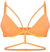 Thumbnail for your product : PrettyLittleThing Orange Wired Harness Bikini Top