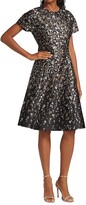 Thumbnail for your product : Teri Jon by Rickie Freeman Floral Jacquard Fit-And-Flare Dress