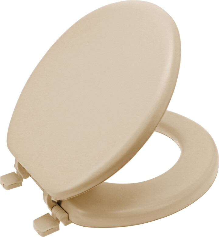 Ginsey Round Soft Cushion Toilet Seat, Champagne
