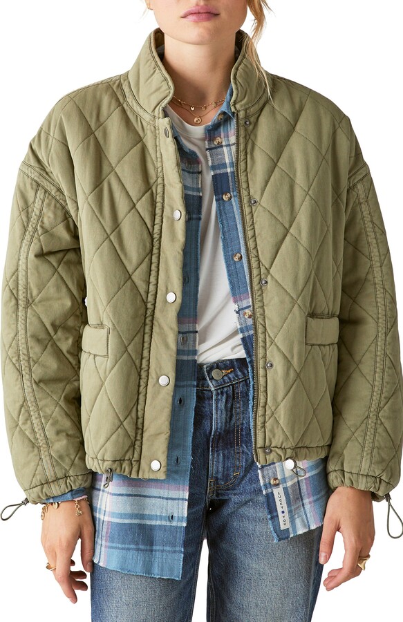 Lucky Brand Quilted Bomber Jacket ShopStyle
