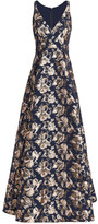 Thumbnail for your product : Badgley Mischka Flared Brocade Gown