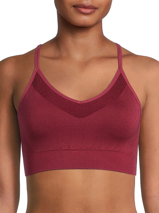Avia Women’s Low Support Seamless Pullover Strappy Back Sports Bra