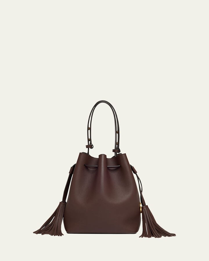 Valentino Garavani So Seau Tassel Leather Bucket Bag