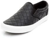 Thumbnail for your product : New Look Black Quilted Slip On Plimsolls