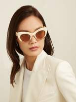 Thumbnail for your product : Cat Eye Sartorialeyes Tortoiseshell Sunglasses - Womens - Cream Gold