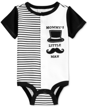 First Impressions Mommy's Little Man Striped Snap-Up Bodysuit, Baby Boys (0-24 months)