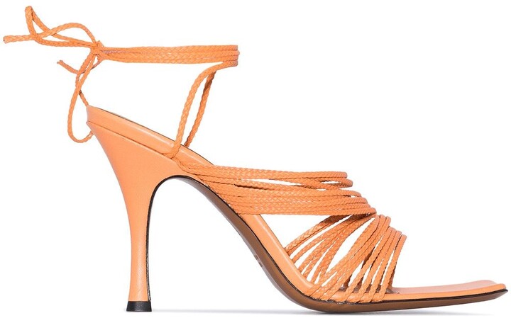 orange high heels
