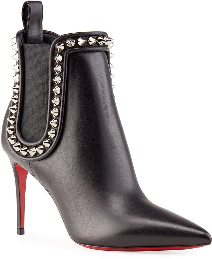 Christian louboutin crapaboot spiked leather booties Clearance