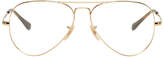 Thumbnail for your product : Ray-Ban Gold Aviator Glasses