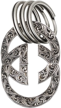 Gucci Engraved Interlocking G keychain