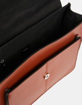 Thumbnail for your product : ASOS Satchel Bag with Scallop Bar Detail and Punchout