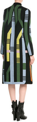 Peter Pilotto Printed Coat with Wool and Angora
