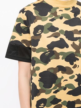 A Bathing Ape camouflage print T-shirt dress