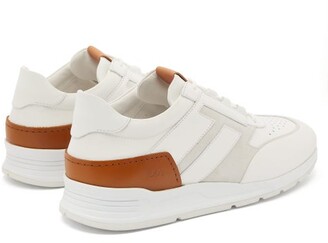 Tod's Leather, Mesh And Suede Trainers - White