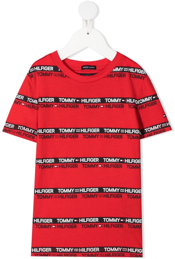 Tommy Hilfiger Junior logo-print T-shirt - ShopStyle Boys' Tees