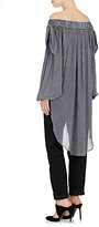 Thumbnail for your product : Faith Connexion Women's Striped Silk Off-The-Shoulder Blouse
