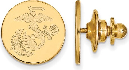 Black Bow Jewelry Co. BlackBowJewelry14kYellowGoldU.S.MarineCorpsDiscLapelorTiePin