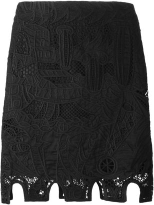 Tsumori Chisato 'Agean' embroidered skirt