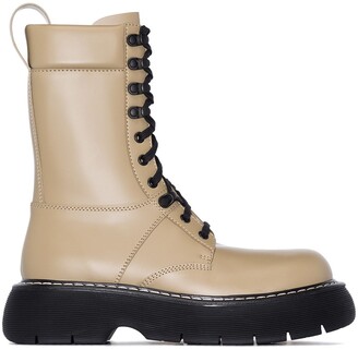 Bottega Veneta Bounce lace-up combat boots - ShopStyle