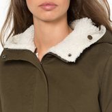 Thumbnail for your product : Soft Grey Short Cotton Zip-up Hooded Parka with Drawstring Hem