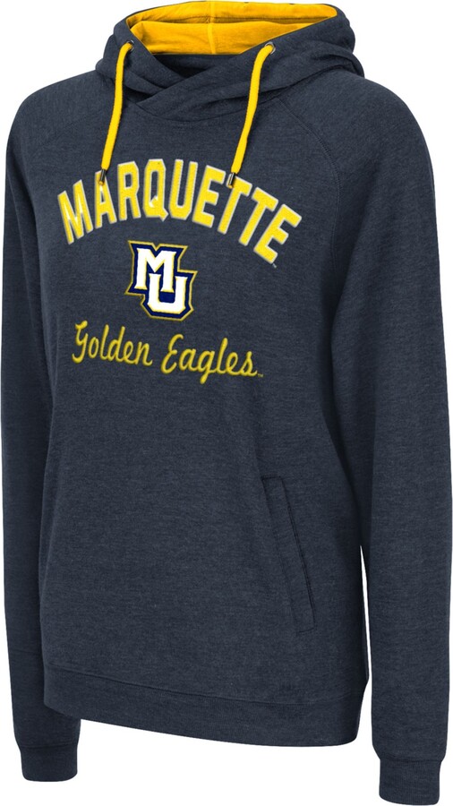 Colosseum Women's Marquette Golden Eagles Navy Pullover Hoodie, Small, Blue