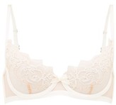 Thumbnail for your product : Agent Provocateur Lindie Floral-embroidered Mesh Bra - Ivory