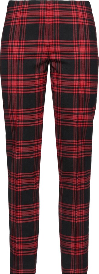 tartan red trousers