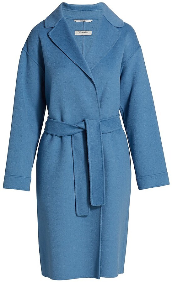 light blue wool coats