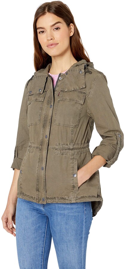levi's hooded military jacket womens