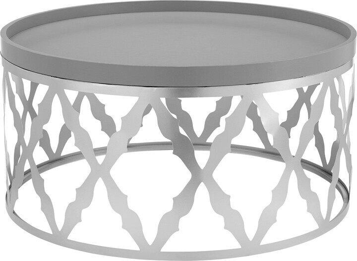 LIVIVO DAMASKI Coffee Table Wood Top Metal Frame ShopStyle