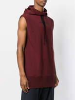 Thumbnail for your product : Ann Demeulemeester long-line sleeveless hoodie