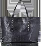 Thumbnail for your product : Jimmy Choo Navy Blue Croco Embossed Leather Pimlico Large Tote Bag