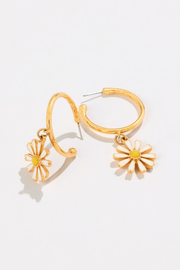 Kenneth Jay Lane Daisy Earrings Gold-multicolored
