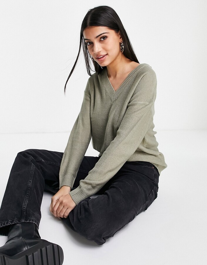 sage green oversized sweater