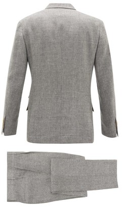 Brunello Cucinelli Single-breasted Linen-blend Hopsack Suit - Grey