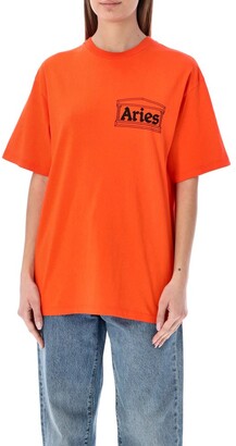 Aries Classic Logo Printed Crewneck T-Shirt