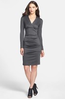 Thumbnail for your product : Nicole Miller Ruched Ponte Sheath Dress