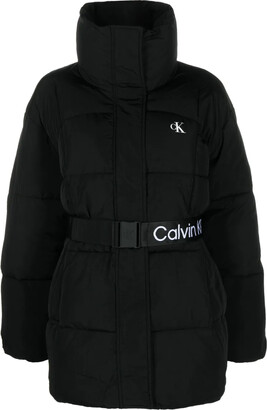 Calvin Klein Longline Padded Belted Coat Calvin Klein Jeans LOGO