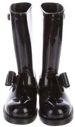 RED Valentino Bow Mid-Calf Rain Boots