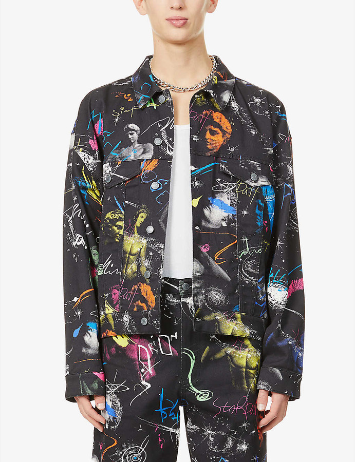 moschino daisy collar jacket