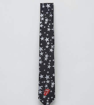 Reclaimed Vintage Inspired Tie With Rolling Stones Logo