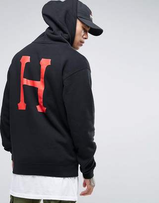 HUF x Thrasher Logo Hoodie With Back Print
