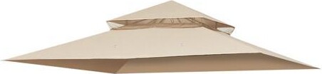 Yescom USA, Inc. Yescom 10.6'x10.6' Gazebo Top Replacement Fit for Brand_Model Target Madaga/L-GZ136PST2 Tier Patio Garden Light Beige