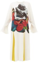 Thumbnail for your product : Valentino Lovers-print Silk-georgette Dress - White Print