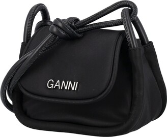 Ganni Black Knot Mini Flap Over Bag - ShopStyle