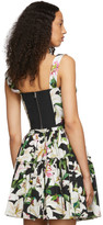 Thumbnail for your product : Dolce & Gabbana Black and Green Lilium Flowers Bustier Tank Top