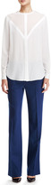 Thumbnail for your product : Adam Lippes Permanent-Creased Wool Trousers