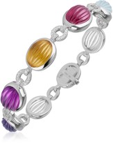 Thumbnail for your product : Roma Imperiale Carved Gemstone Links 18K Gold & Diamond Bracelet