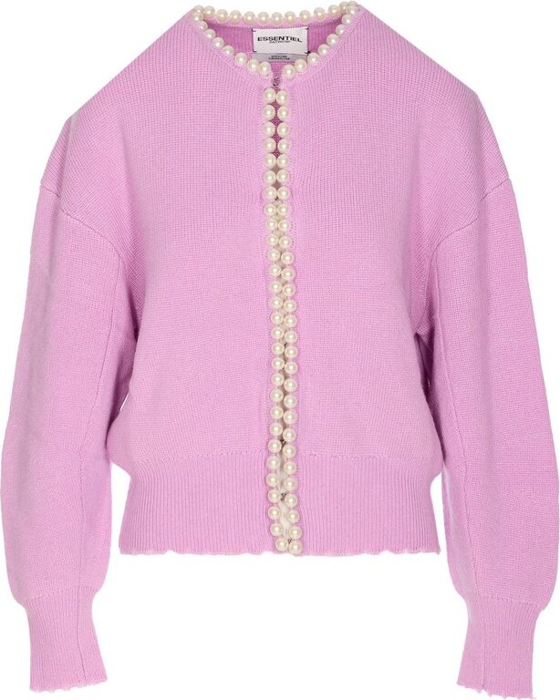 Essentiel Antwerp Pearl-Trim Cardigan